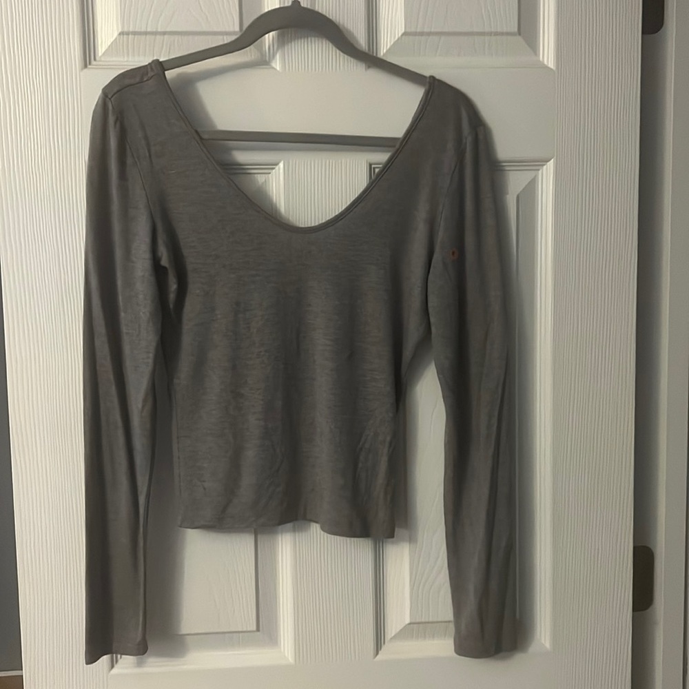 Express One Eleven Gray Long Sleeve
